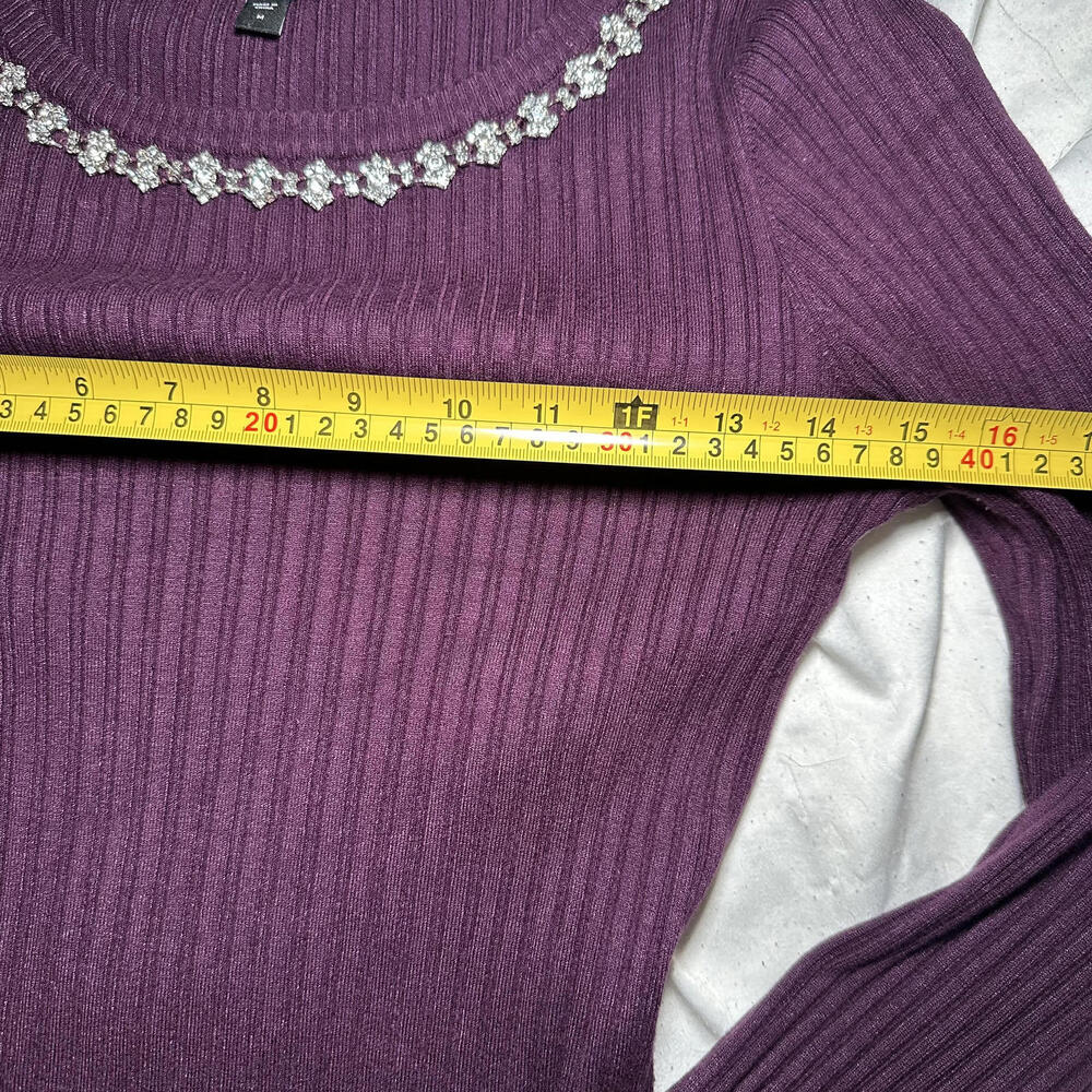 Express Embellished Ribbed Sweater - Picture 6 of 7